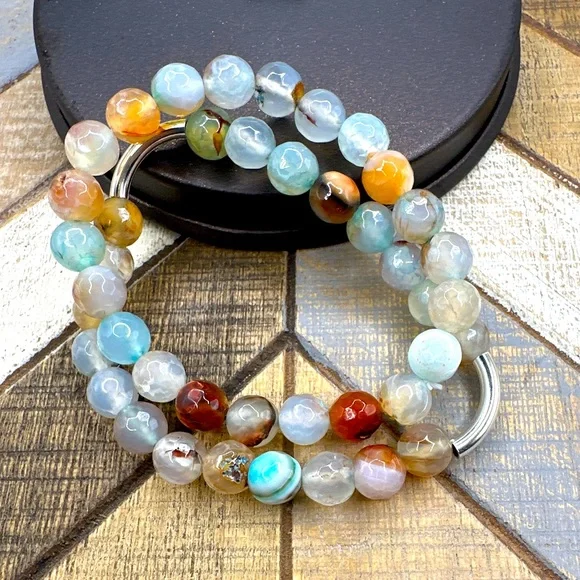 Dragon vein agate beaded bracelet/the power of the dragon - Picture 8 of 9